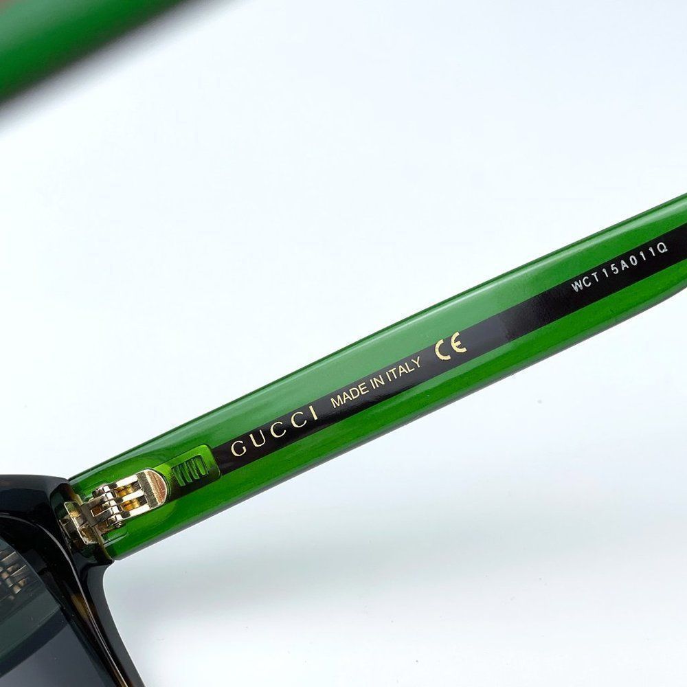 GUCCI GG0001SN 003 Sunglasses Havana Red Green Square Anti-Reflective … - Picture 11 of 13